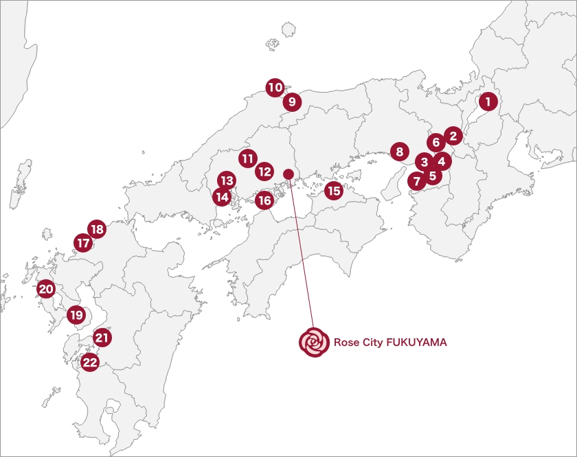 Western Japan highlight map